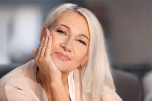 woman facial surgery header model